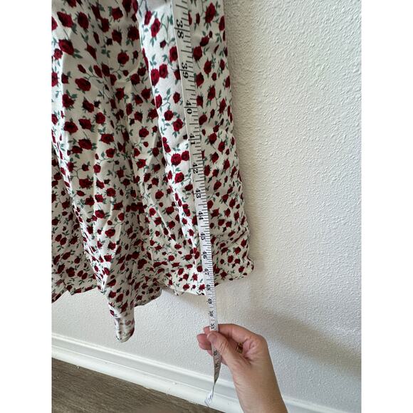 Reformation Ivory Floral Print Round Neck Cap Sleeve Open Back Maxi Dress 0 - Picture 13 of 16